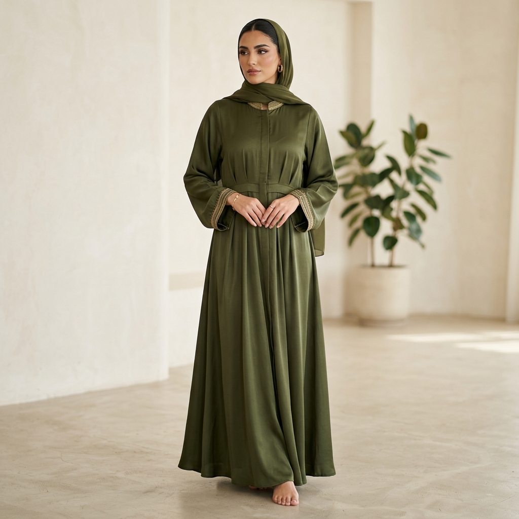 Classic Olive Abaya